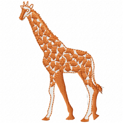 Giraffe Embroidery Design 10